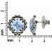 E102LB Antiqued Silver Lt Blue SQ Diamond Crystal Earrings 106381
